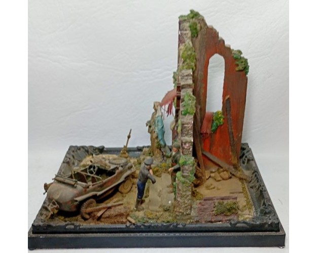 Diorama: Schwimmwagen y ruinas