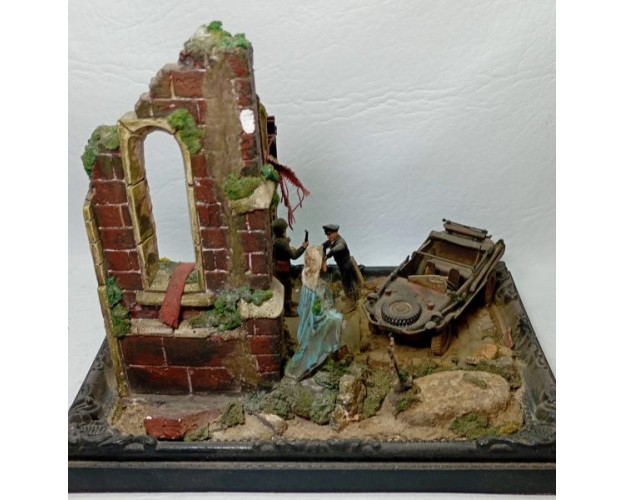 Diorama: Schwimmwagen y ruinas