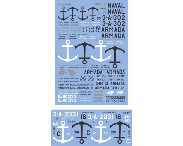 Corsair F4U-5NL *** Skyhawk A4Q *** Alouette *** Puma Prefectura *** Mirage 3EA Finger (48901)