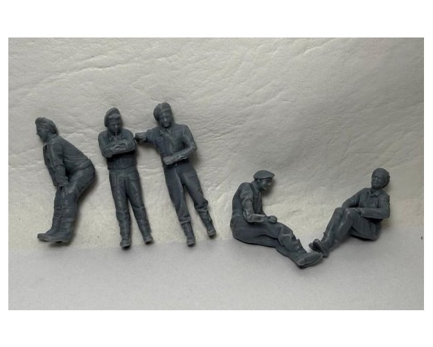 Tripulación canadiense de Sherman x 5