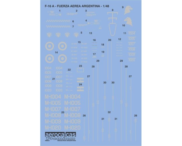 F-16A FUERZA AEREA ARGENTINA 1/48 (48022)