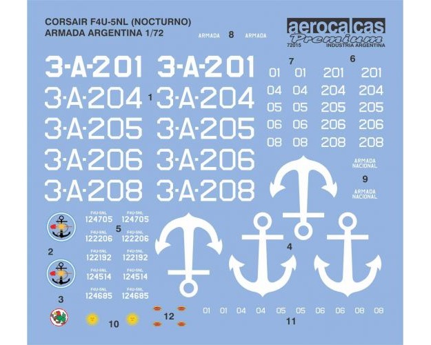 CORSAIR F4U-5NL NOCTURNO ARMADA ARGENTINA (72015)