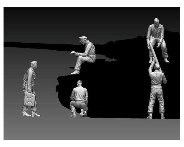 Tripulación de King Tiger (5 figuras)