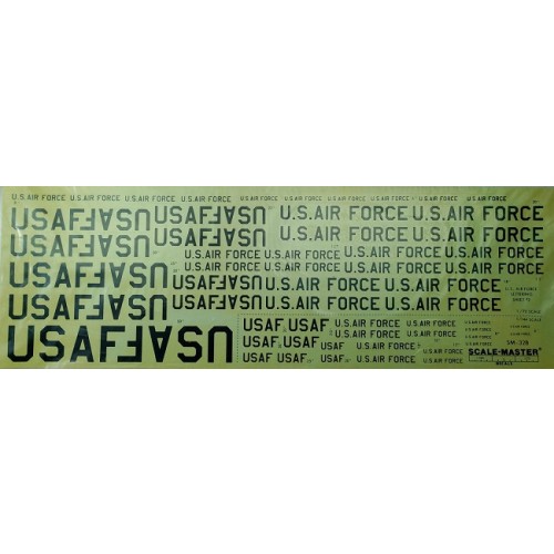 USAF LETTERING - SERIAL NUMBERS - LOW VISIBILITY CODES