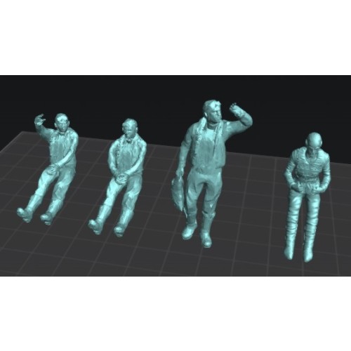 Pilotos WWII (set.1). 4 figuras