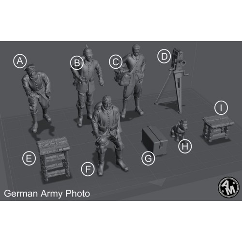 WWI Fotógrafo + perro + fotografiado + bancos