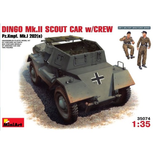 DINGO Mk.II SCOUT CAR w/CREW Pz.Kmpf. Mk.I 202 (e)