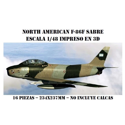 NORTH AMERICAN F-86F SABRE - 3D-1/48