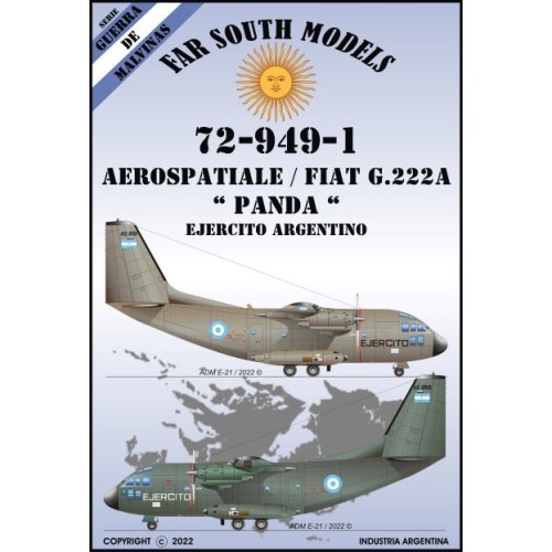 AEROSPATIALE / FIAT G.222A "PANDA" - CALCAS 1/72 - EJÉRCITO ARGENTINO