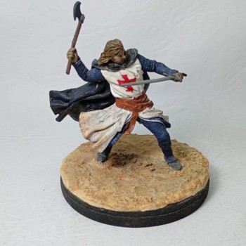 Caballero Cruzado en batalla - Figura de 75mm