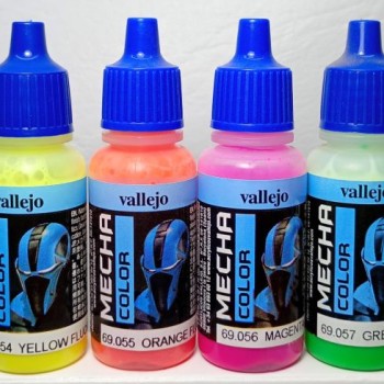 Set de 4 Colores Fluorescentes - (Para aerógrafo)
