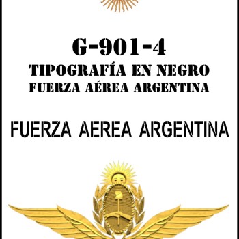 FUERZA AEREA ARGENTINA - Tipografia en Negro